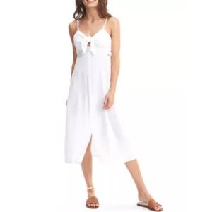 Roxy Bittersweet Step Midi Dress with Tie White XS